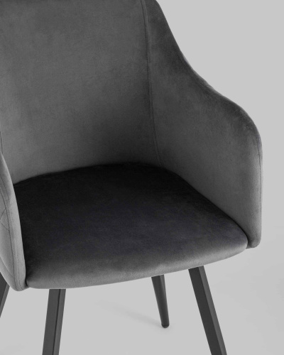 Стул Ника вращающийся велюр серый фото Стул Ника вращающийся велюр серый. Фото №9