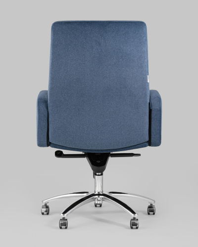 Кресло руководителя Лансет микровелюр темно-синий. Фото №6