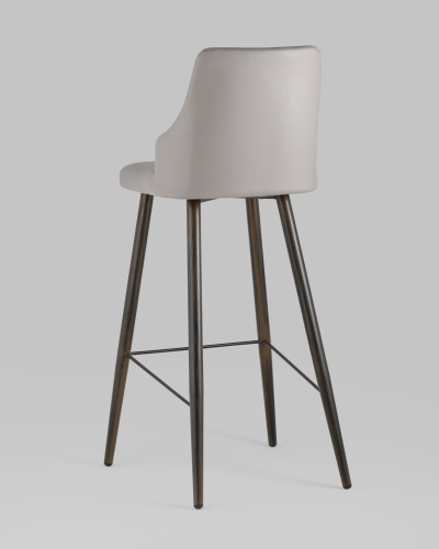 Стул барный Коналл экокожа серый. Фото №7