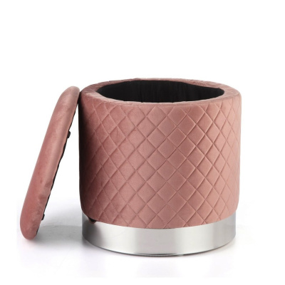 Пуф FS-006-40SV пепельно розовый. Фото