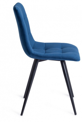 Стул CHILLY (mod. 7095) ткань/металл, 53х47х88 см, высота до сиденья 50 см, синий barkhat 29/черный (поставляется по 4 шт). Фото