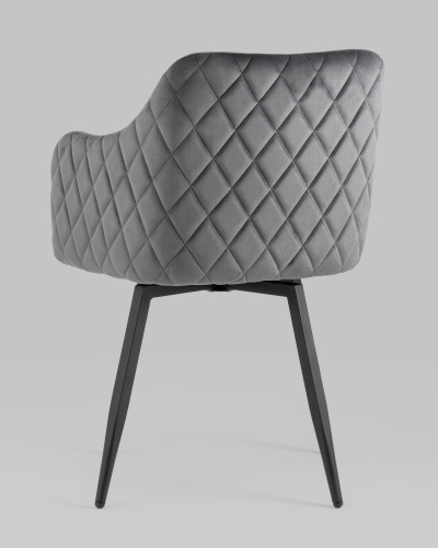 Стул Ника вращающийся велюр серый фото Стул Ника вращающийся велюр серый. Фото №7