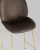 Стул полубарный Beetle со спинкой коричневый. Фото №9
